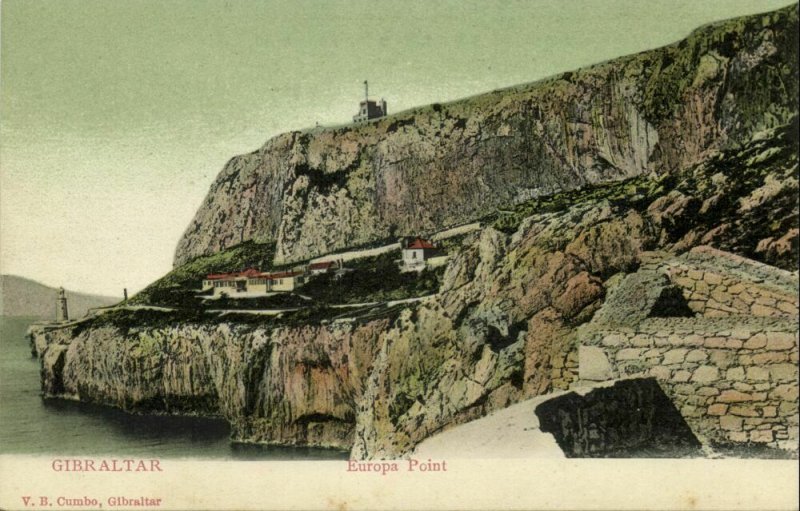 Gibraltar, Europe Point (1899) V.B. Cumbo Postcard