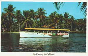 Sightseeing Boat Abeona Ship Chrome Postcard 08.96