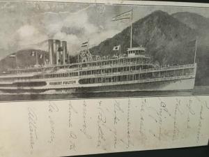 Postcard Early 1900s View of Robert Fulton , Hudson River Dayliner , NY  T5