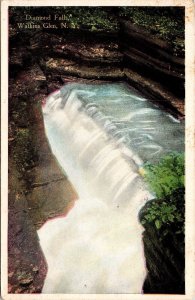 Diamon Falls Watkins Glend NY New York Waterfall Postcard Divided Back Scranton 