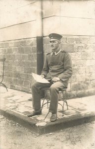 German infantry soldier instant photo postcard military uniform War 1914-1918