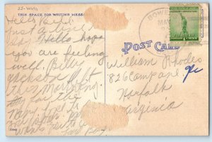 US Navy Sailor Just Remember Pearl Harbor Battleship WWII Bowers DE Postcard