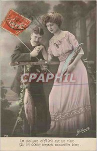 'Old Postcard The April Fool''s nothing a woman'
