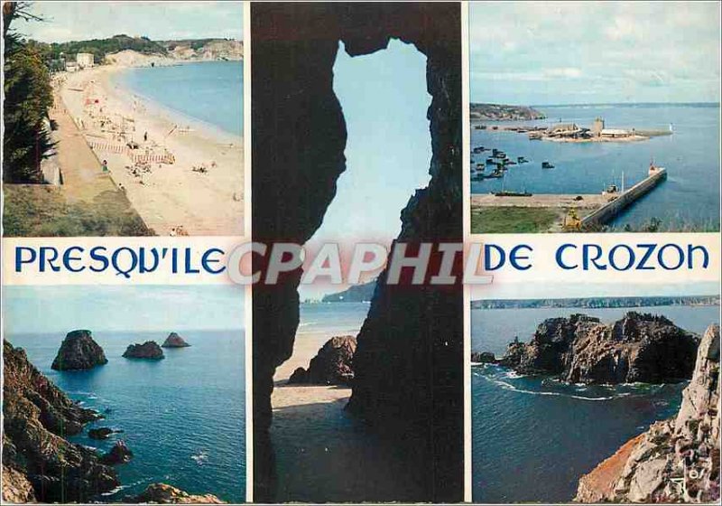 Postcard Modern Crozon peninsula Cave of the Peninsula Morgat Beach port Came...