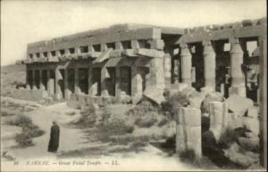 KARNAK EGYPT Great Festal Temple c1910 Postcard