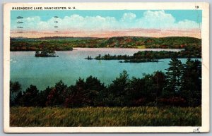Vtg Manchester New Hampshire NH Massabesic Lake Old View Postcard