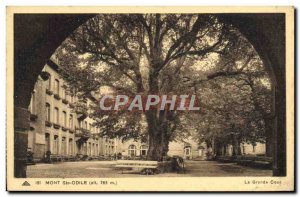 Old Postcard Mont Sainte Odile The great court