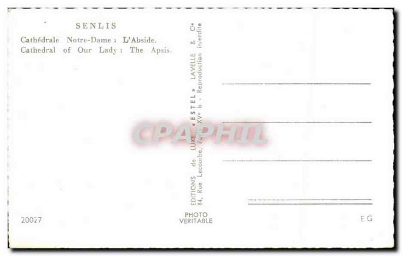 Old Postcard Senlis Cathedrale Notre Dame L & # 39Abside