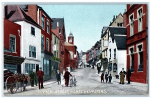 c1910 High Street Hemel Hempstead Hertfordshire England Antique Postcard