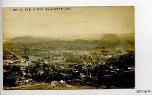 Elsinore CA Birds Eye View RPPC Postcard