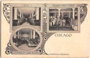 Art Nouveau MARSHALL FIELD Department Store CHICAGO Advertising 1900s Postcard