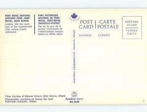 Unused Pre-1980 TOWN VIEW SCENE Port Royal Nova Scotia NS p9028