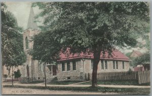 NEWTOWN PA M.E. CHURCH ANTIQUE POSTCARD