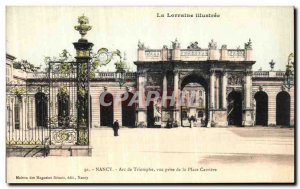 Old Postcard Nancy Arc de Triomphe view Taking Place Carriere