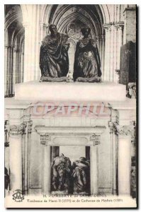 Postcard Old Abbey of Saint Denis Tombs Henry II in 1559 and Catherine de Med...