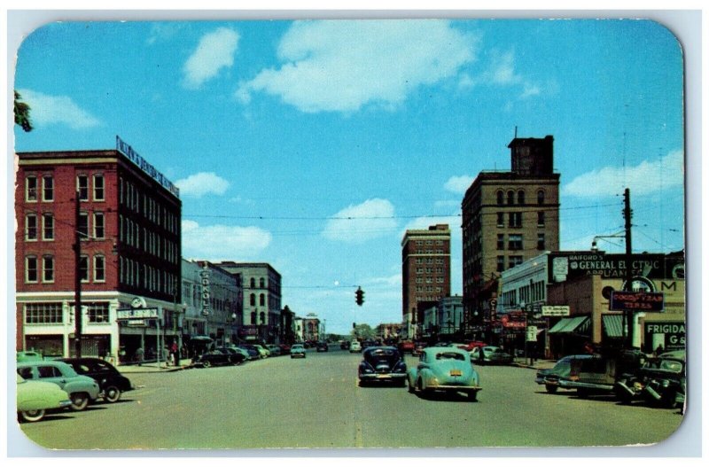 Tuscaloosa Alabama AL Postcard Greensboro Avenue Street View Cars Stores 1952