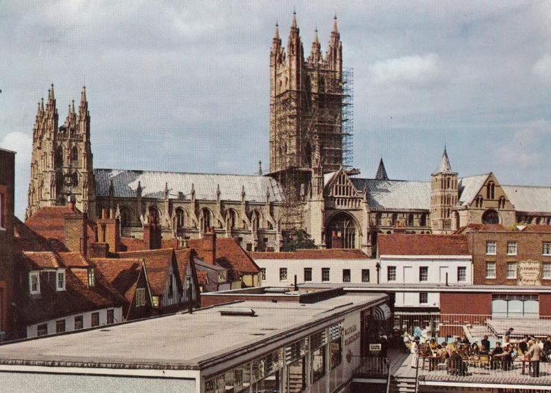 Canterbury Kent Rooftop Cafe Restaurant 1960s Postcard