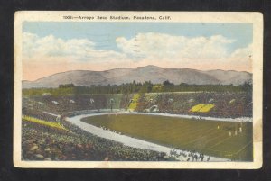 PASADENA CALIFORNIA ARROYO SECO FOOTBALL STADIUM VINTAGE POSTCARD 1928