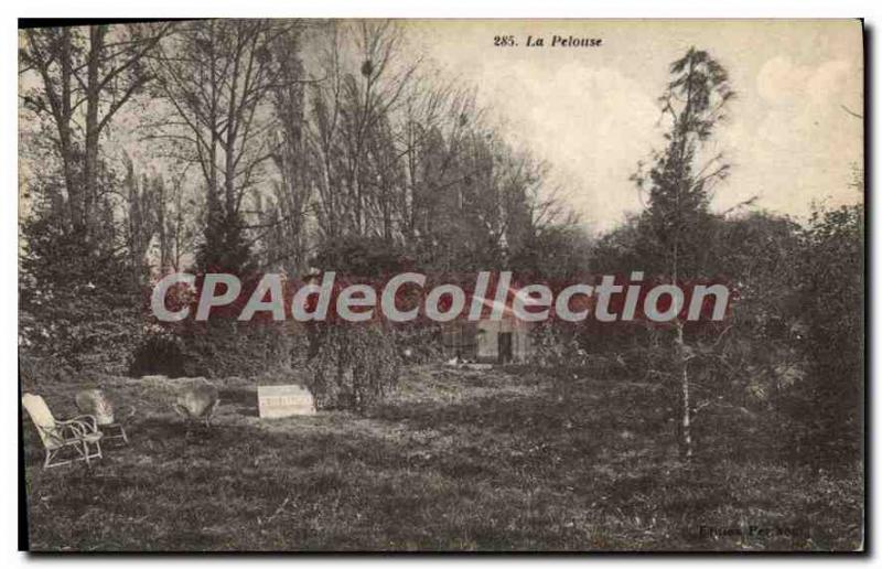 Postcard Old Conde Ste Libiaire S and M Hotel Restaurant lawn