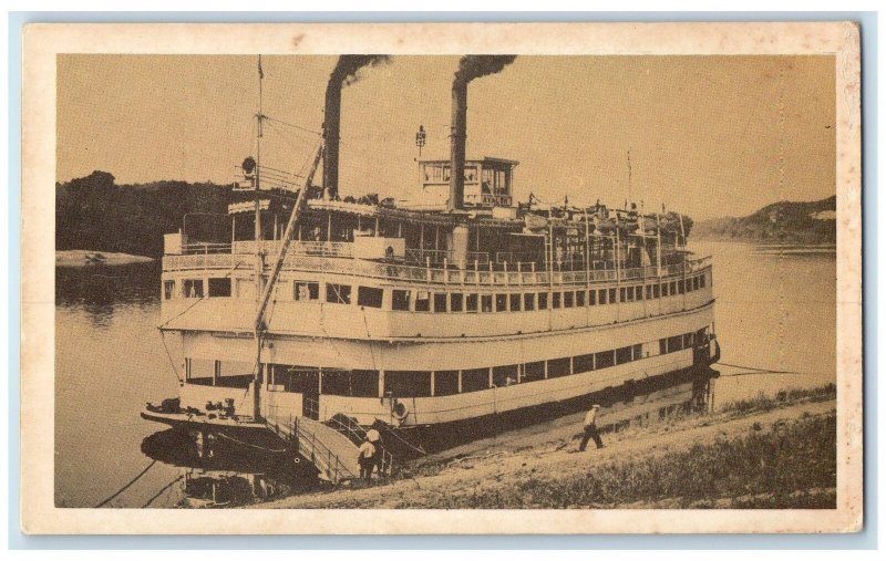 c1920's Avalon The Smallest Steamboats Built Scene Memphis Tennessee TN Postcard