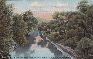 ABLEMANS, Wisconsin, PU-1911; Baraboo River, North From N.W. Ry. Station