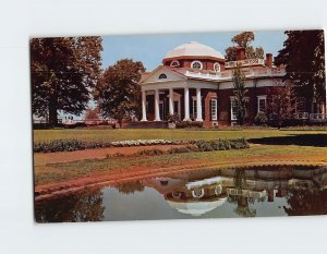 Postcard The West Front, Monticello, Charlottesville, Virginia