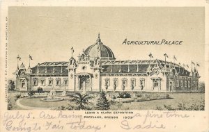 Postcard Lewis and Clark Centennial Exposition Portland Agricultural Building