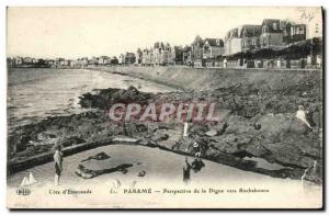 Old Postcard Parame Perspective of the dam to Rochedonne