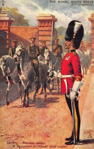 Royal Scots Greys Sentry Review Order Harry Payne Artist Tuck Postcard