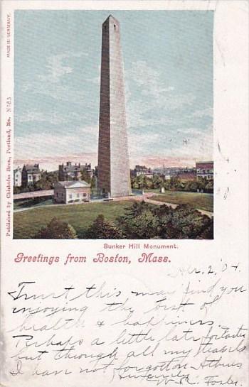 Massachusetts Boston Greetings From Boston 1904