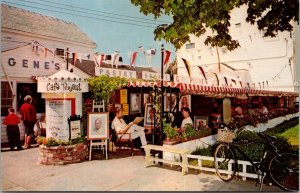 Cafe Poyant, Gene's Pastry Shoppe Provincetown Cape Cod MA Vintage Postcard Q66