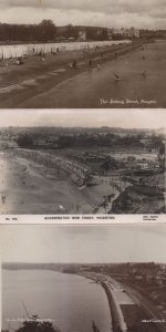 Bathing Beach Paignton 3x Real Photo Devon WW1 Postcard s