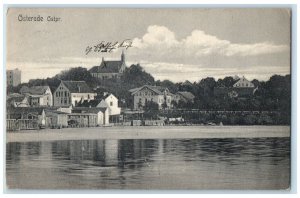 1908 River Buildings View Osterode Ostpr. Germany Posted Antique Postcard