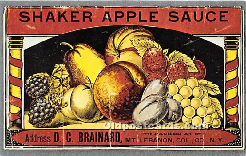 Shaker Apple Sauce Mount Lebanon, NY, USA Unused 