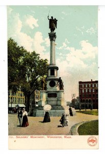 MA - Worcester. The Common, Soldiers' Monument