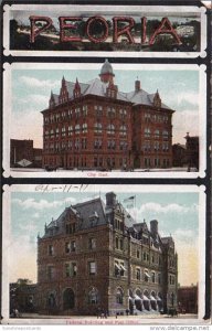 Illinois Peoria City Hall Federal Building and Post Office 1909