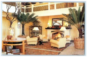 c1960 Ashland Springs Hotel European Boutique Hotel Heart Lobby Oregon Postcard