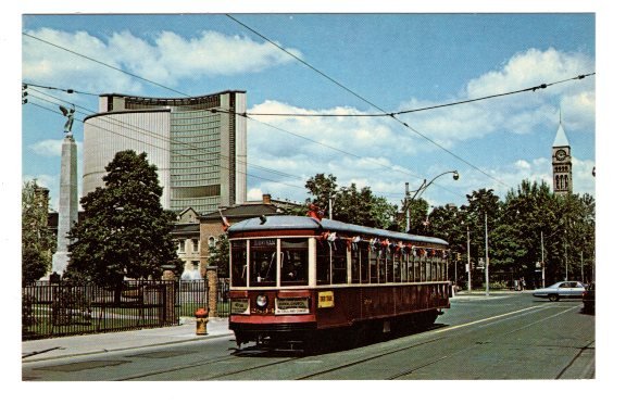 TTC , Streetcar, Queen near University Toronto, Ontario,