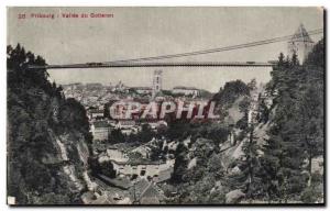 Old Postcard Friborg Gotteron Valley of