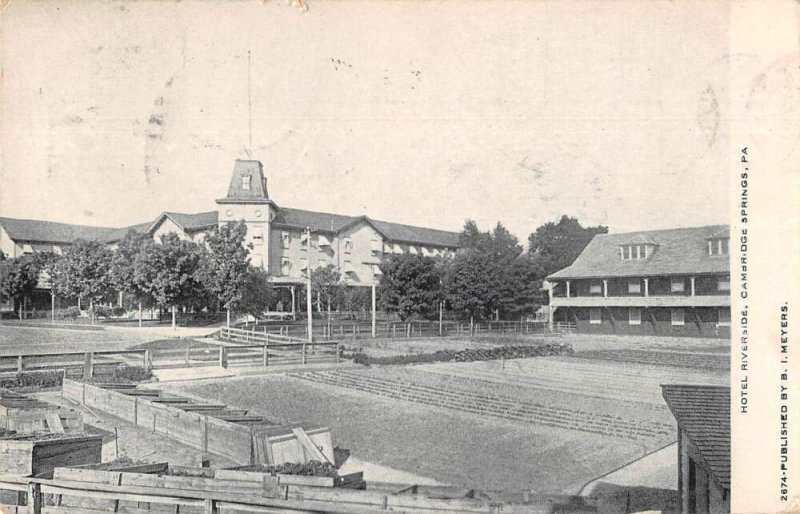 Cambridge Springs Pennsylvania Hotel Riverside Vintage Postcard AA32879