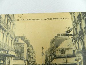 Vintage Postcard Germany St Nazaire Rue Villes Marlin vers le Port