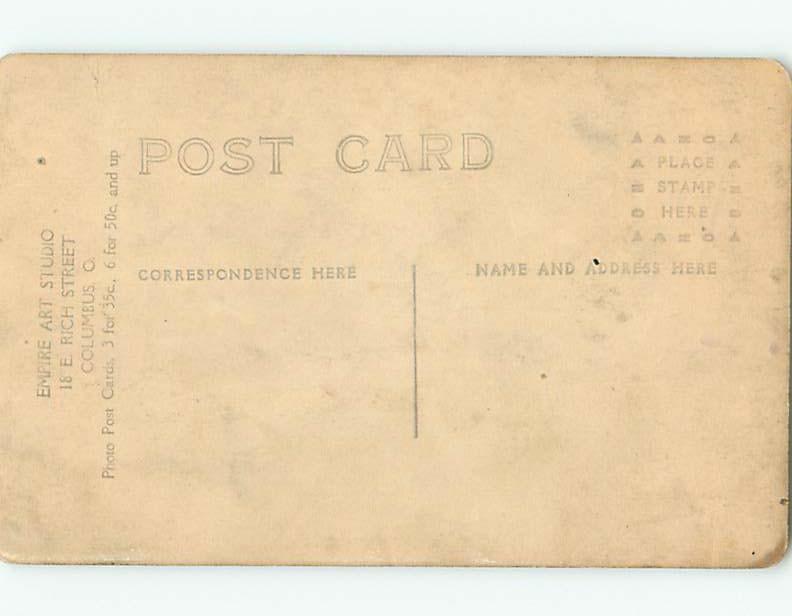 Pre-1918 rppc Gay Interest HANDSOME MAN IN SUIT Columbus Ohio OH HM3128