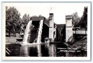 c1940's Hydraulic Lift Lock Peterborough Ontario Canada RPPC Photo Postcard