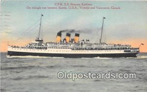 CPR SS Princess Kathleen Vancouver, Canada Ship 1948 light postal marking on ...