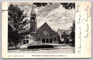K50/ White Plains New York Postcard c1910 Methodist Church 310