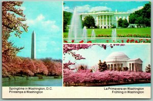 Multiview Springtime in Washington DC UNP Unused Chrome Postcard H14