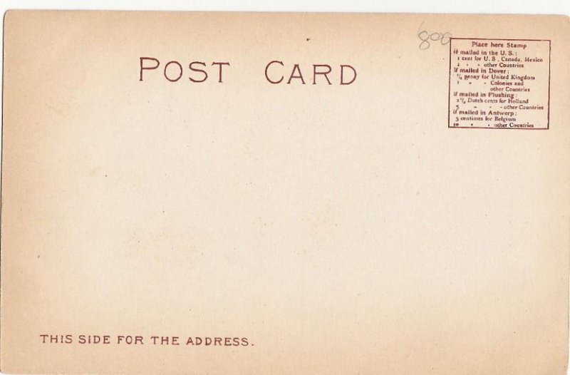 Postcard Ship Red Star America Line Antwerpen New York 1906