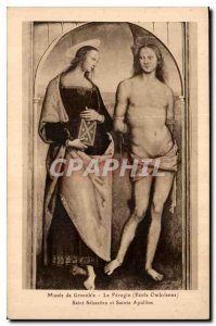 Old Postcard Museum of Grenoble Ecole Umbrian Perugino St. Sebastian and St. ...