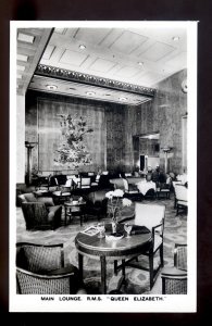 LS3916 - Cunard Liner - Queen Elizabeth - Main Lounge - postcard