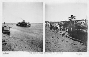 US5437 the ferry from khartoum to omdurman ship boat  real photo sudan africa